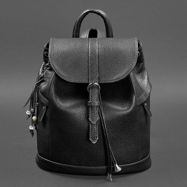 Кожаный женский рюкзак Олсен черный BN-BAG-13-onyx фото