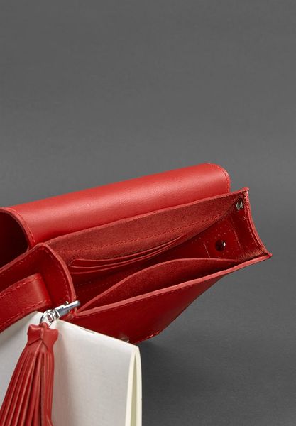 Кожаная женская бохо-сумка Лила красная BN-BAG-3-red фото