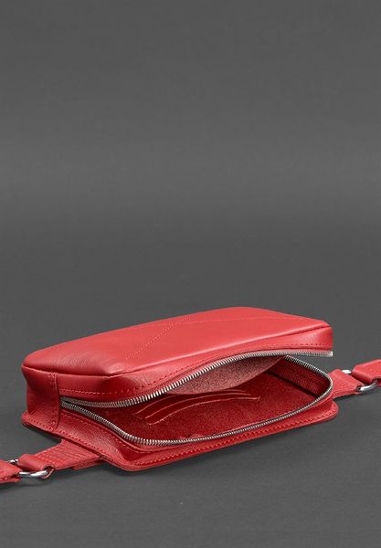 Шкіряна жіноча поясна сумка Dropbag Mini червона BN-BAG-6-red фото