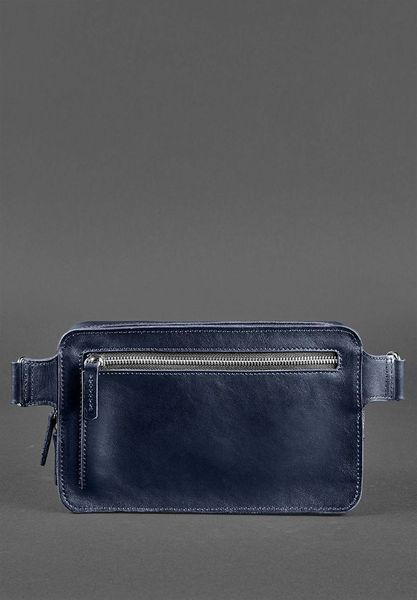 Кожаная поясная сумка Dropbag Maxi темно-синяя BN-BAG-20-navy-blue фото