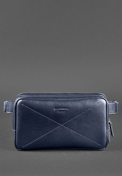 Кожаная поясная сумка Dropbag Maxi темно-синяя BN-BAG-20-navy-blue фото