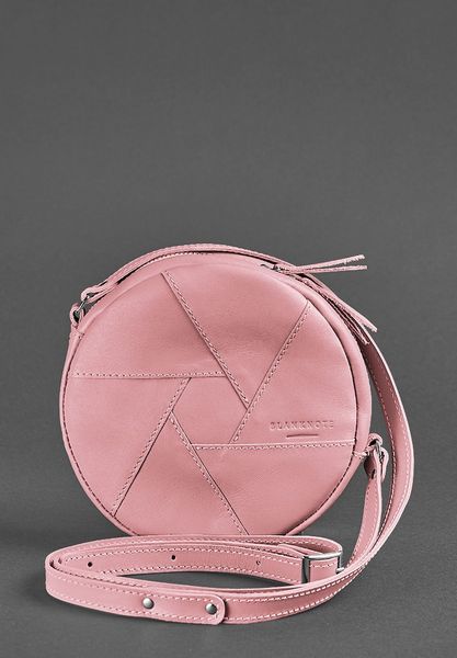 Кожаная круглая женская сумка Бон-Бон розовая BN-BAG-11-pink-peach фото