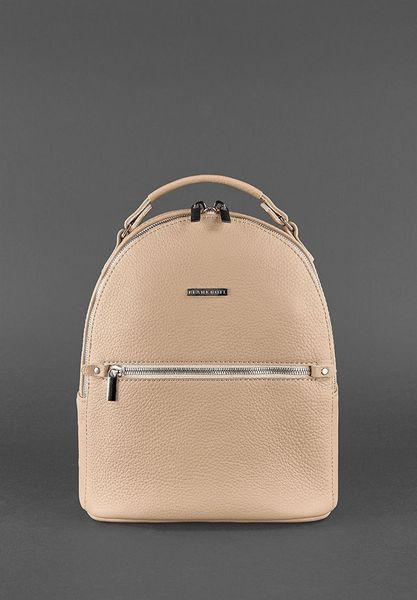 Кожаный женский мини-рюкзак Kylie светло-бежевый BN-BAG-22-crem-brule фото