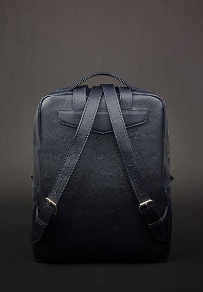 Кожаный городской женский рюкзак на молнии Cooper темно-синий BN-BAG-19-mystic фото