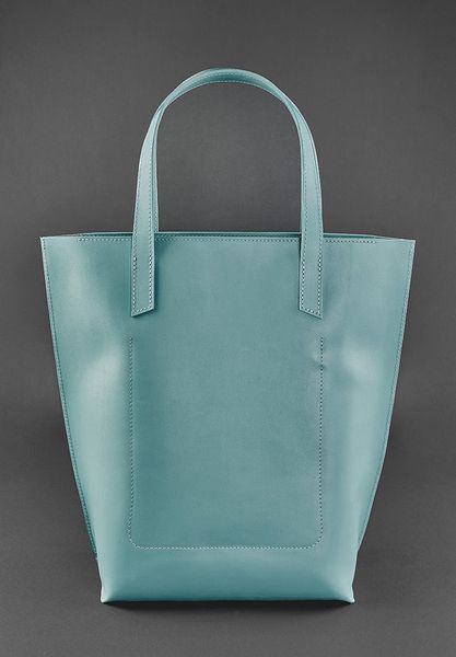 Кожаная женская сумка шоппер D.D. бирюзовая BN-BAG-17-tiffany фото