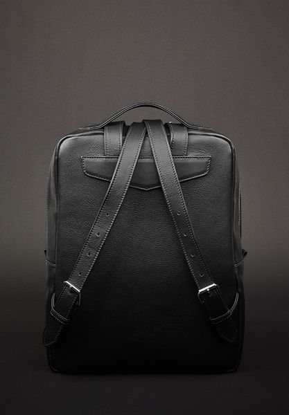 Кожаный женский городской рюкзак на молнии Cooper черный BN-BAG-19-noir фото