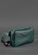 Кожаная поясная сумка Dropbag Maxi зеленая Krast BN-BAG-20-malachite фото 3