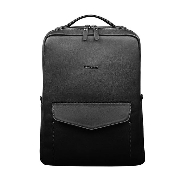 Кожаный женский городской рюкзак на молнии Cooper черный BN-BAG-19-noir фото