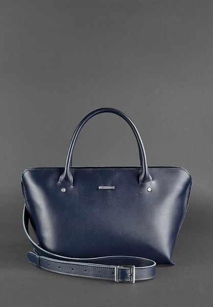 Женская кожаная сумка Midi темно-синяя BN-BAG-24-navy-blue фото