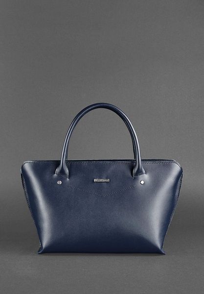 Жіноча шкіряна сумка Midi темно-синя BN-BAG-24-navy-blue фото