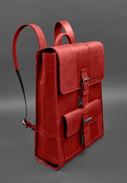 Кожаный рюкзак Brit коралловый Crazy Horse BN-BAG-47-coral фото