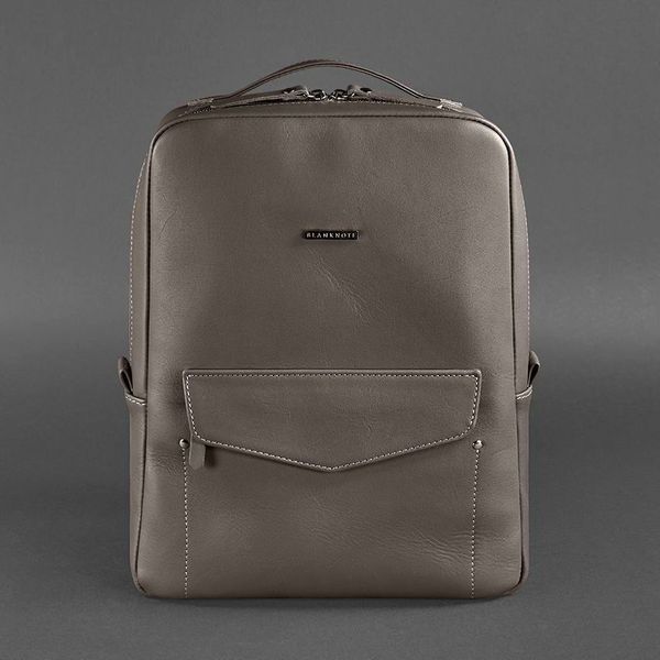 Кожаный женский городской рюкзак на молнии Cooper темно-бежевый BN-BAG-19-beige фото