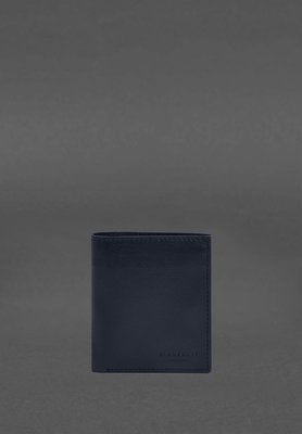 Кожаный портмоне на кнопке Brut синий краст BN-PM-15-navy-blue фото