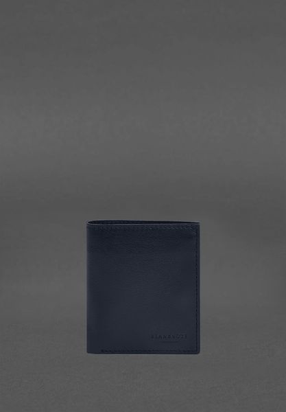 Шкіряне портмоне на кнопці Brut синій краст BN-PM-15-navy-blue фото