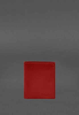 Кожаный портмоне на кнопке Brut красный краст BN-PM-15-red фото