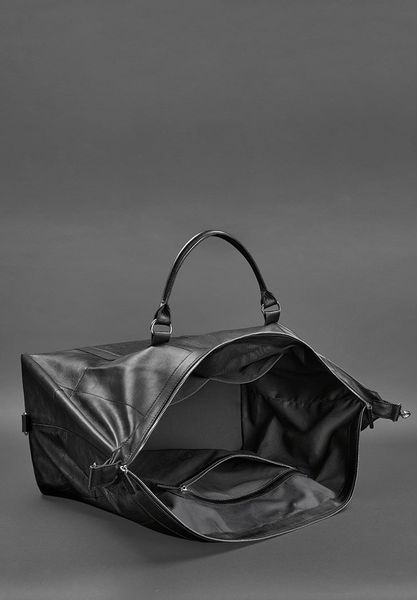 Шкіряна дорожня сумка чорна BN-BAG-41-noir фото