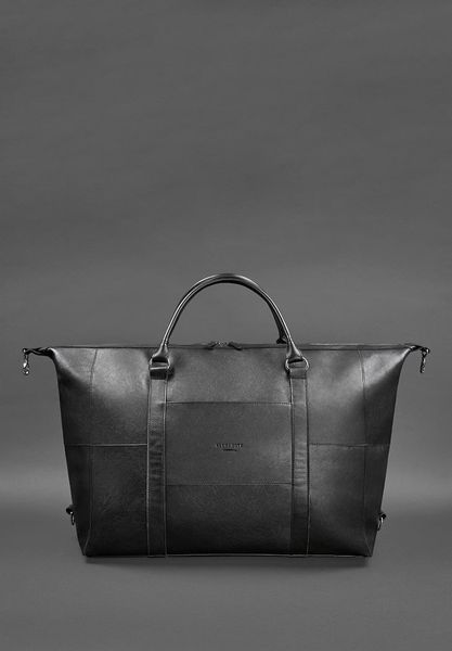 Кожаная дорожная сумка черная BN-BAG-41-noir фото