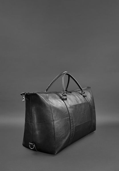 Шкіряна дорожня сумка чорна BN-BAG-41-noir фото