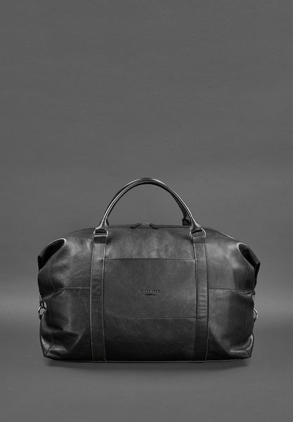 Шкіряна дорожня сумка чорна BN-BAG-41-noir фото