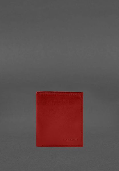 Кожаный портмоне на кнопке Brut красный краст BN-PM-15-red фото