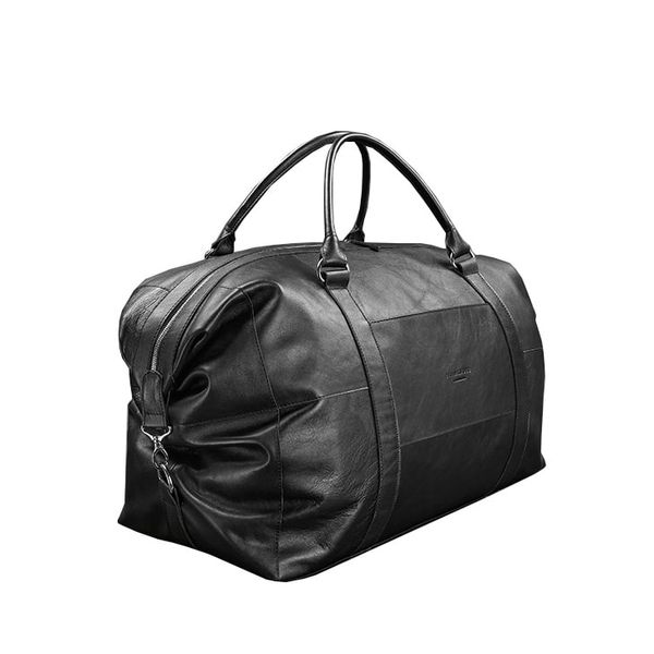 Шкіряна дорожня сумка чорна BN-BAG-41-noir фото