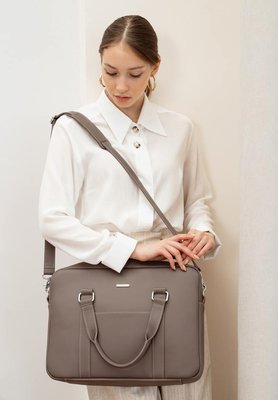 Кожаная сумка для ноутбука и документов темно-бежевая BN-BAG-37-beige фото