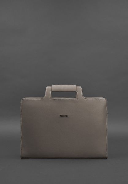 Женская кожаная сумка для ноутбука и документов темно-бежевая. BN-BAG-36-beige фото