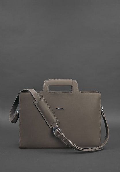 Женская кожаная сумка для ноутбука и документов темно-бежевая. BN-BAG-36-beige фото