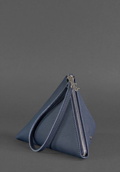 Кожаная женская сумка-косметичка Пирамида синяя BN-BAG-25-blue фото