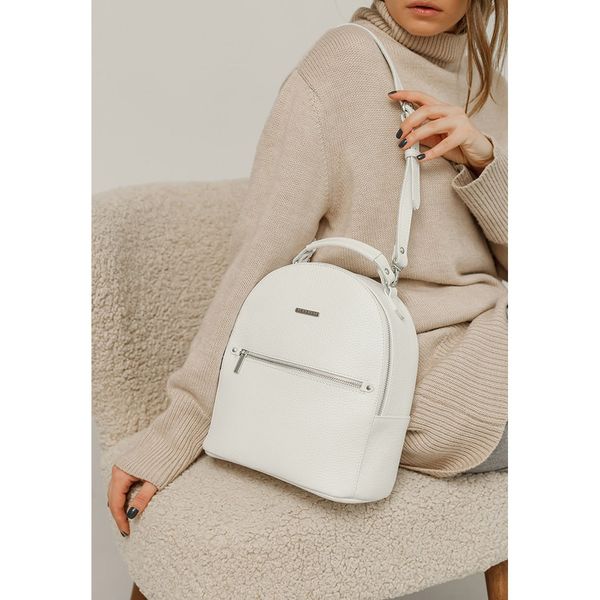 Шкіряний жіночий міні-рюкзак Kylie білий BN-BAG-22-white фото