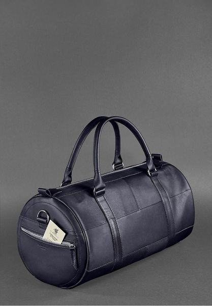 Шкіряна сумка Harper темно-синя краст BN-BAG-14-navy-blue фото