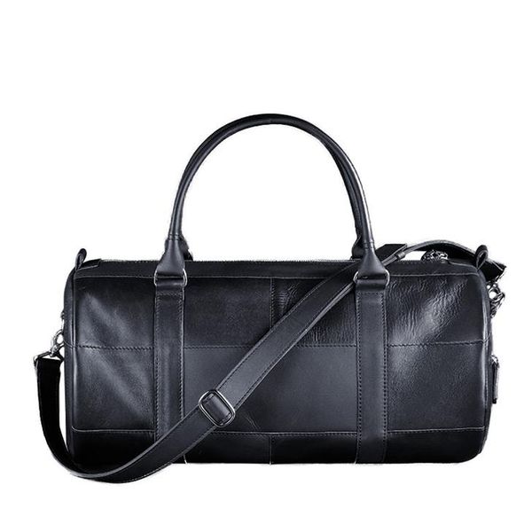 Шкіряна сумка Harper темно-синя краст BN-BAG-14-navy-blue фото