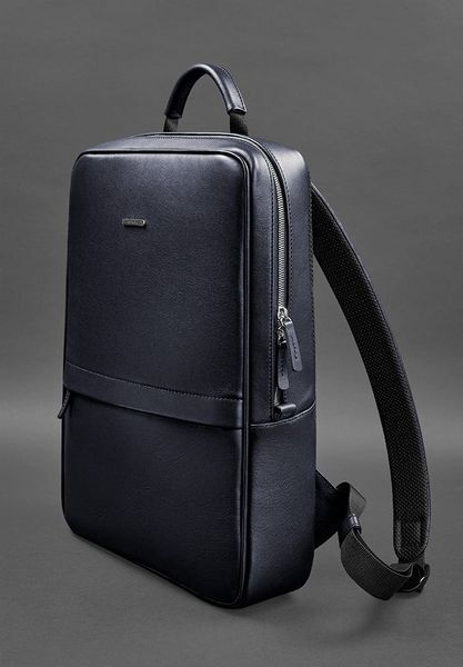 Темно-синий кожаный мужской рюкзак Foster BN-BAG-39-navy-blue фото