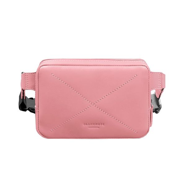 Кожаная женская поясная сумка Dropbag Mini розовая BN-BAG-6-pink-peach фото