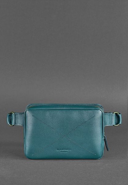 Кожаная поясная сумка Dropbag Mini зеленая BN-BAG-6-malachite фото